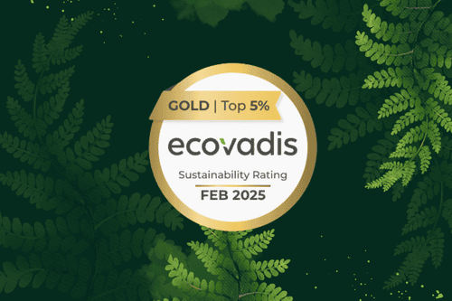 Ecovadis gold award Feb 2025